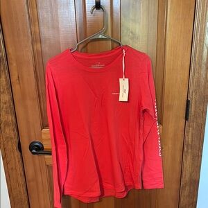Vineyard Vines Red Long Sleeve Tee